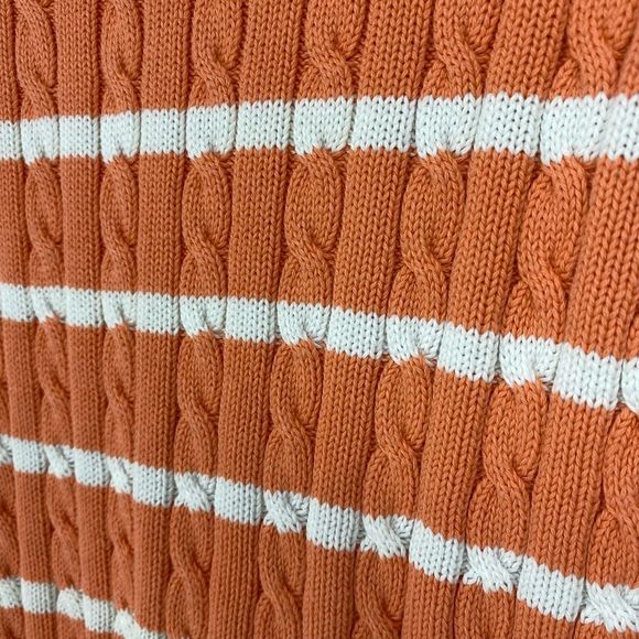 Ralph Lauren Crew Neck Long Sleeve Sweater Cable Knit Cotton Size M Nautical - Picture 9 of 9